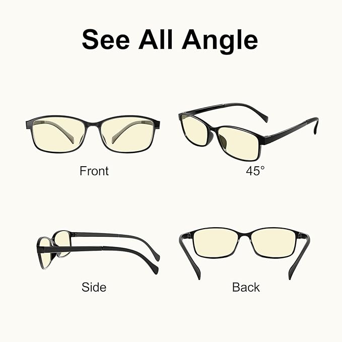 Blue Light Blocking Glasses, HD Vision Blue Light Filter Glasses, Anti Eye Fatigue for Gamers and Office Workers, Experience Comfort for Computers, Smartphones, and TVs