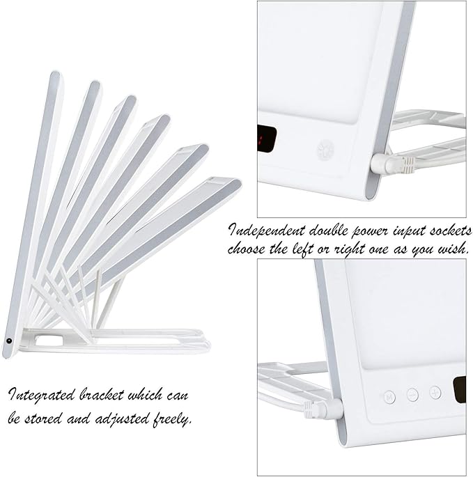 Light Therapy Sunrise Wake-up lamp APP Control Light Alarm Clock UV-Free 3 Color 12000lux Full Spectrum Sun lamp Restorative Strength, Focusing Attention