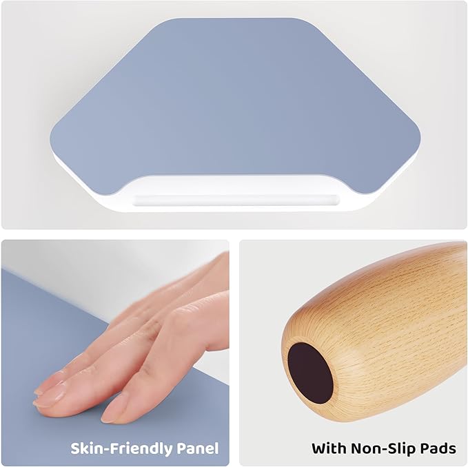 Monitor Stand Riser,2 Tier Corner Wood Monitor Stand Sturdy Computer Stand Multi-Purpose Desktop Storage Stand for Laptop,PC,iMac,Printer,Computer,Blue