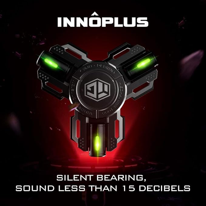 Fidget Spinners, Fidget Spinner Gifts for Adults and Kids, Stress Anxiety ADHD Relief Figets Toy, Metal Finger Hand Spinner Toys with Luminous Light, Spinner Absorb Solar Light Then Release in Dark