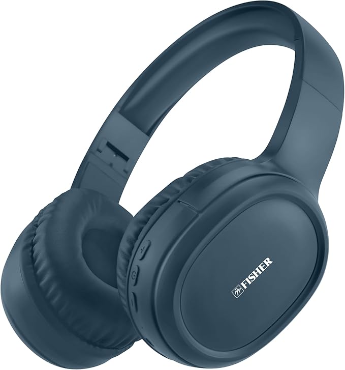 Fisher Active Noise Cancelling Headphones, Over Ear Wireless Bluetooth 5.3 w Microphone, Lightweight Comfortable Headset for Home Travel, 16H Playtime, Rechargeable, Hi-Res Sound Audio, Deep Bass