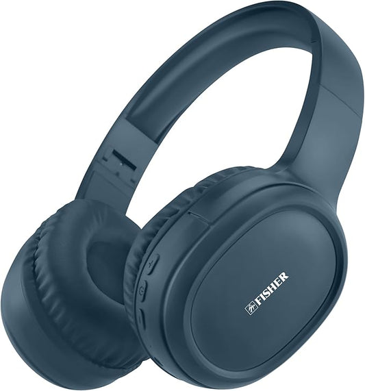 Fisher Active Noise Cancelling Headphones, Over Ear Wireless Bluetooth 5.3 w Microphone, Lightweight Comfortable Headset for Home Travel, 16H Playtime, Rechargeable, Hi-Res Sound Audio, Deep Bass