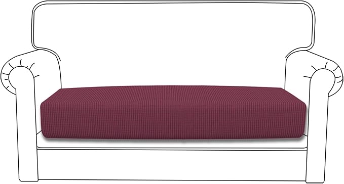 Easy-Going Stretch Loveseat Cushion Cover Sofa Cushion Furniture Protector Sofa Seat Sofa Slipcover Sofa Cover Soft Flexibility with Elastic Bottom(Loveseat Cushion, ASH Rose)