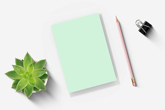 Debra Dale Designs - 5" x 7" Green Note Pads - Made Right in the USA - 50 Sheets Per Memo Pad - 13 Pads of Paper - 20# Bond Scratch Paper Pads