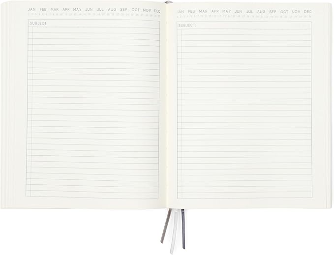 DesignWorks Ink Standard Issue Notebook No. 3 – 6.75" x 8.5" Undated Daily Planner & Writing Journal, 192 Lined Pages, Pen Holder, Small Notebook for Work & Journaling - Lavender & Periwinkle