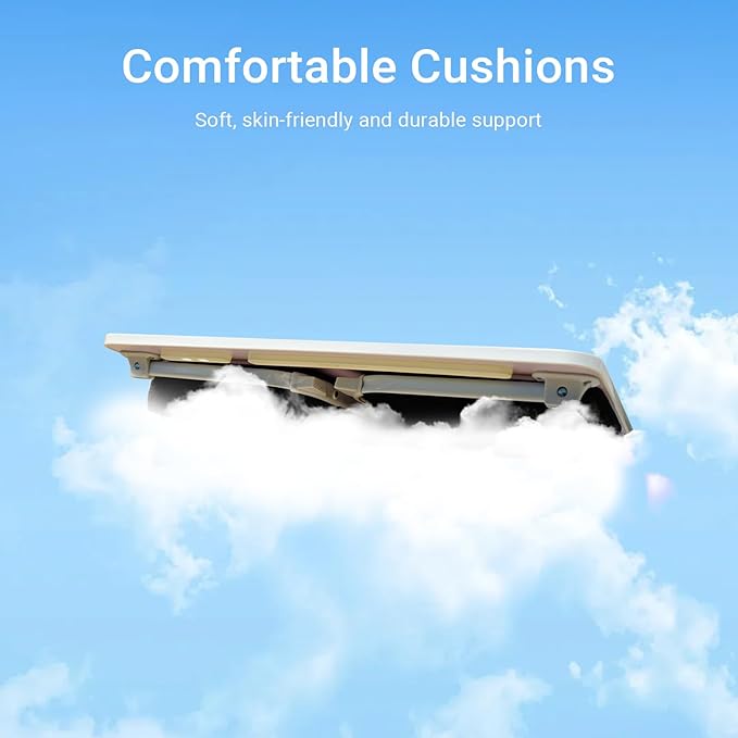 Lap Desk for Laptop with Cushion,Folding Laptop Desk for Bed with USB,Bed Desk,Portable Computer Lap Desk,23.62"*15.74",Grey