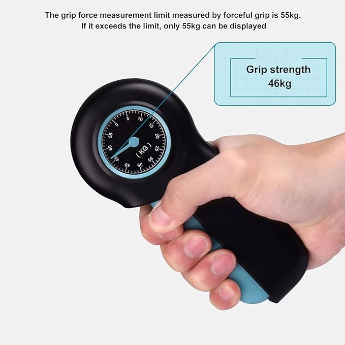 Hand Strengthener Grip Tester, Lightweight Portable ABS Hand Dynamometer for Measuring Grip Strength for Finger Trainer Wrist Strengthening Device Home Exercise