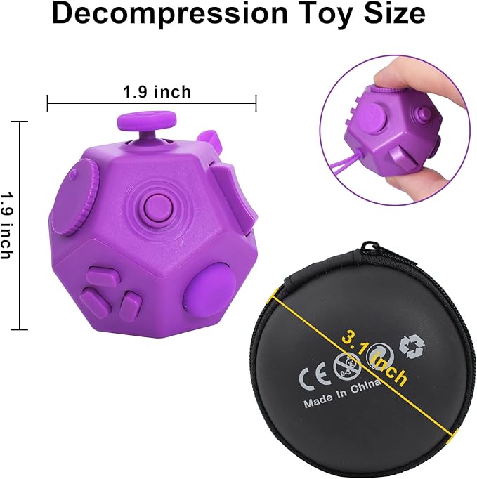 Small Fidget Toys for Kids Adults with Anxiety ADHD Autism and Relief Stress (Purple)