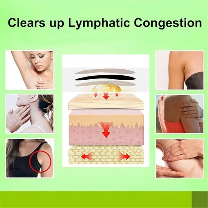 LAVELA 10 Pcs Lymphatic Drainage Patch Herbal Lymph Care Patch Lymph Node Patch Lymphatic Massage