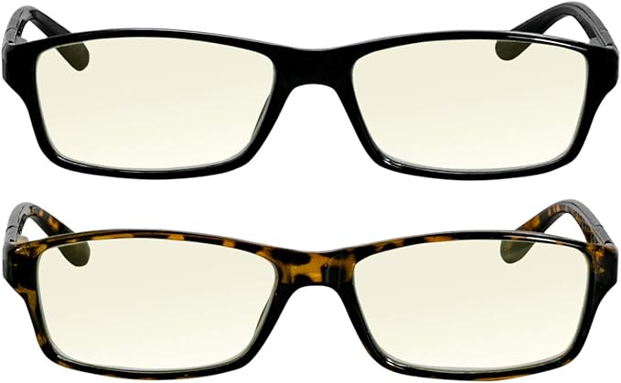 TruVision Readers Blue Light Blocking Reading Glasses 9604HP with Comfort Spring Hinges for Men and Women