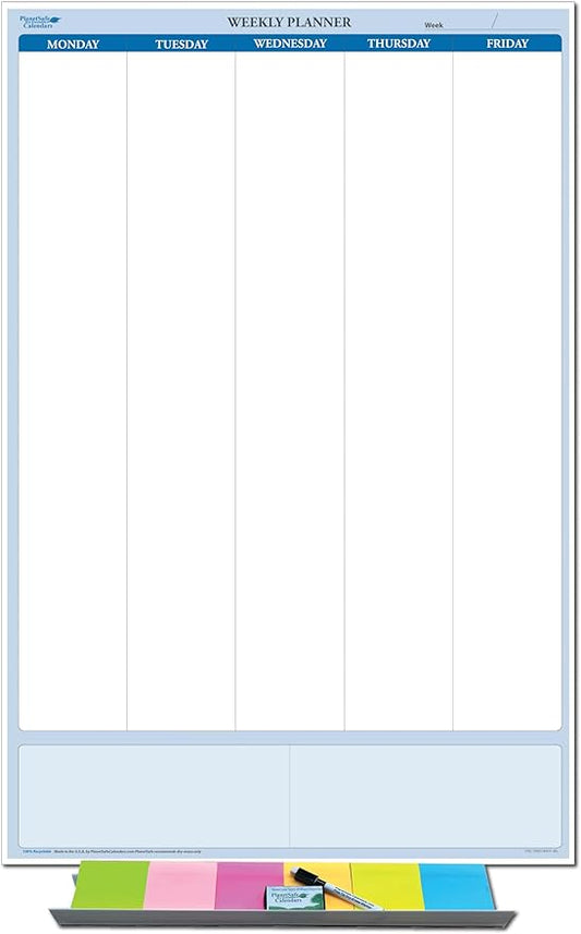 Sky Blue Complete Kit Sticky-Note Weekly Task and Goal Planner 24 in. x 36 in.