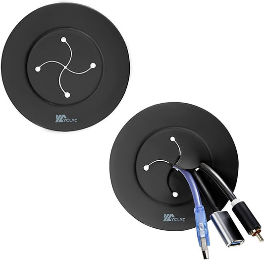 3in TV Cable Hider Wall Kit, YCLYC Large TV Cord Hider for Wall Mounted TV, TV Cord Covers for Wires on Wall Kit, Behind in Wall Cable Management Kit, Black TV Wire Hider for Wall (2Pack)