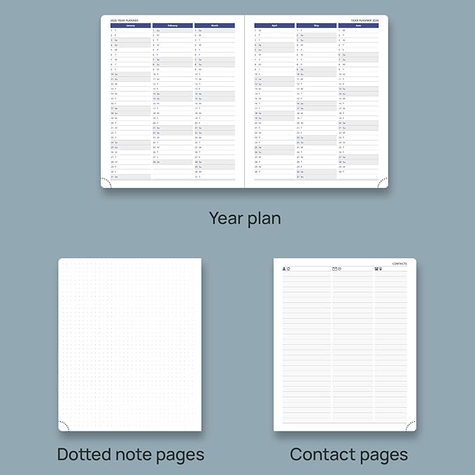 POPRUN Weekly Planner 2025-2026, 7.25'' x 8.5'', 15-Minute Hourly Appointment Book (July 2025-June 2026) with PU Leather Softcover, Monthly Tabs, Inner Pocket - Soft Pink