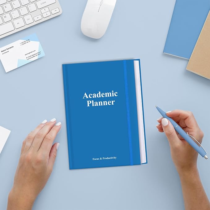 Academic Planner for 2025 2026 or Anytime – A5 Undated Weekly Student Planner For Homeschool, High School, College & Nursing Students, 200 Pages, 5.8" x 8.5", Blue