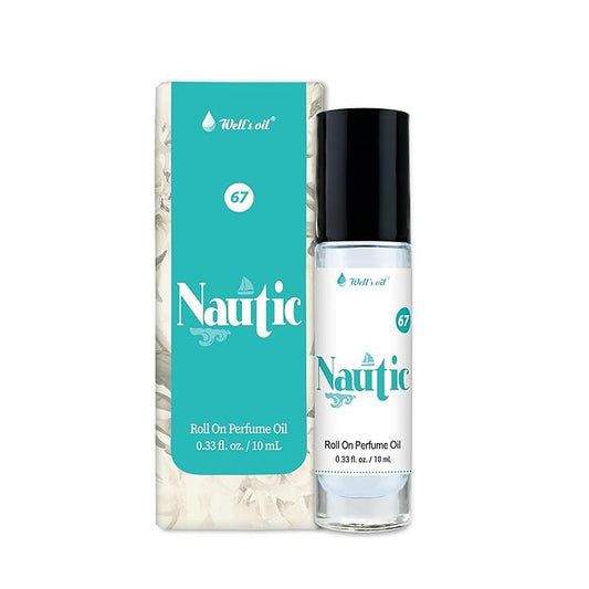 Well's Oil Roll-On Perfume Oil (Nautic) | Citrus & Woody Notes | Long-Lasting | Paraben-Free | 0.33 Fl Oz / 10 ml