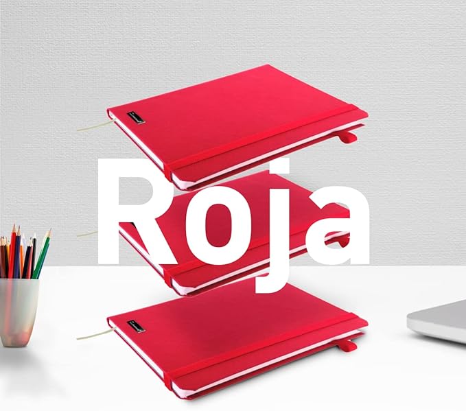 Executive Dotted Luxury Hard Cover | 190 Pages | 100g | Eco-Friendly Smart Note-Taking | Free App for Digital Note-Taking and Organization | RED