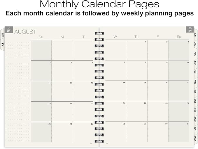 Global Printed Products Essential 7"x9" Monthly & Weekly 2024-2025 Planner - (7" x 9" - June 2024 Through July 2025)
