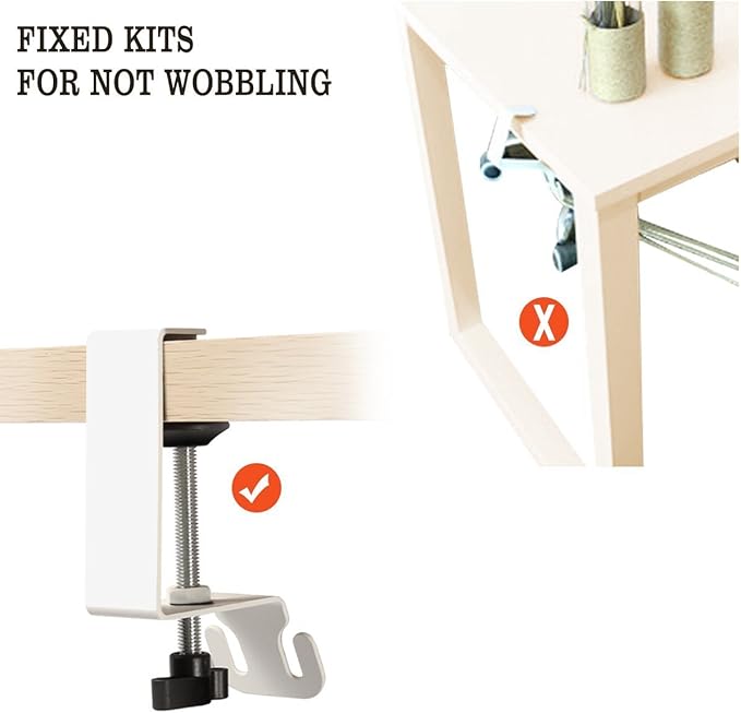 Auoinge Foot Hammock Under Desk FootRest | Adjustable Office Foot Rest Under Desk | Portable Desk Foot Hammock with Headphone Holder