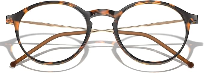 VISOONE Round Lightweight Blue Light Blocking Glasses Women Men Fashion Cute Thin Eyewear Niko