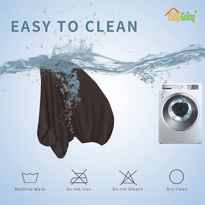 Easy-Going Stretch 3 Pieces Couch Cushion Covers for Sectional Sofa Left/Right L Shape Chaise Lounge Sofa Seat slipcover Anti-Slip Sofa Cover Soft (2 Seater + 1 Chaise, Chocolate)