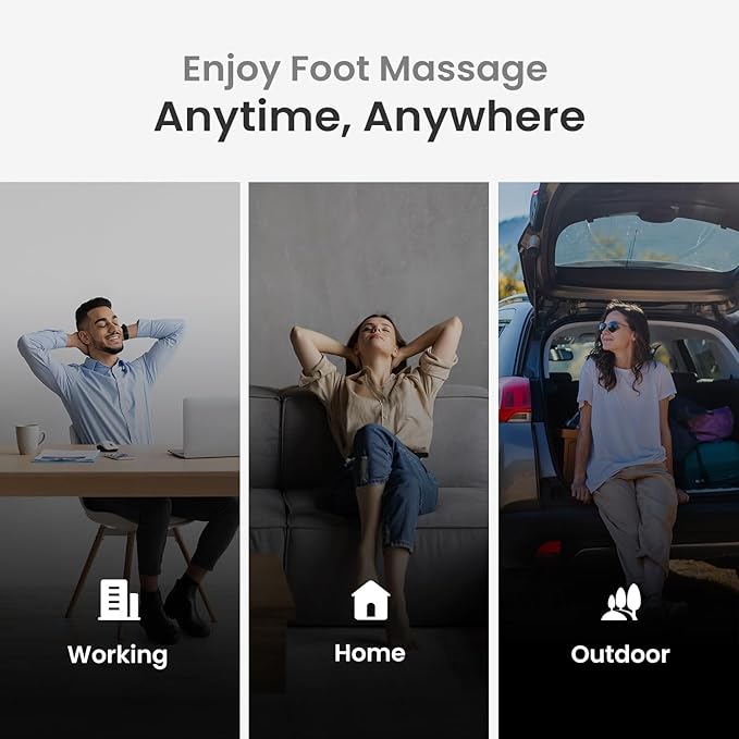 RENPHO Foot Massager Machine with Heat [2025 Upgraded], Shiatsu Foot Massager for Plantar Fasciitis, Birthday Gifts for Women, Wireless Control, FM069R-BK