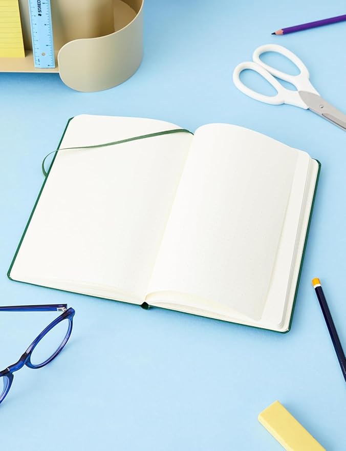 Moleskine Classic Notebook, Hard Cover, Large (5" x 8.25") Dotted, Myrtle Green, 240 Pages