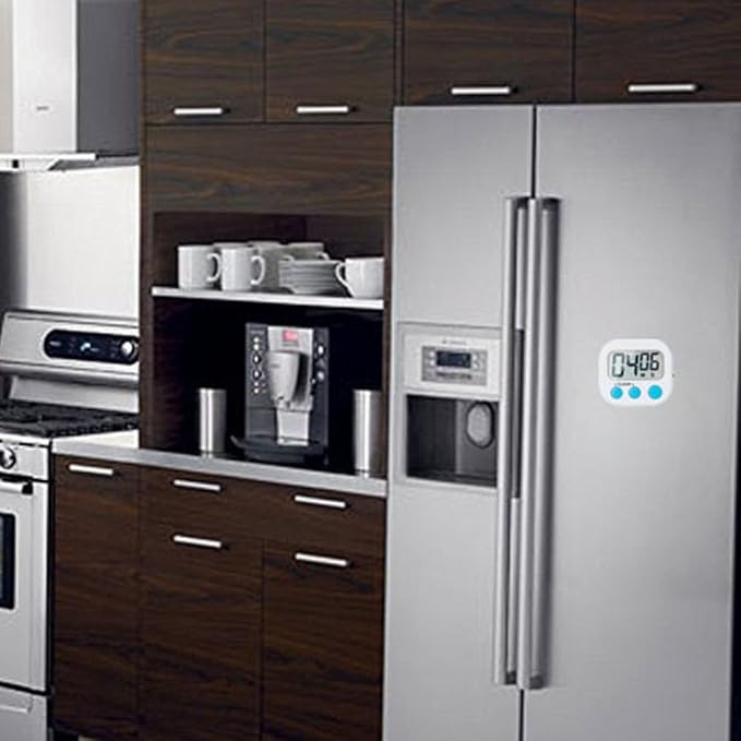 12 Pack Small Digital Kitchen Timer Magnetic Back and ON/Off Switch,Minute Second Count Up Countdown（White,Blue,Orange