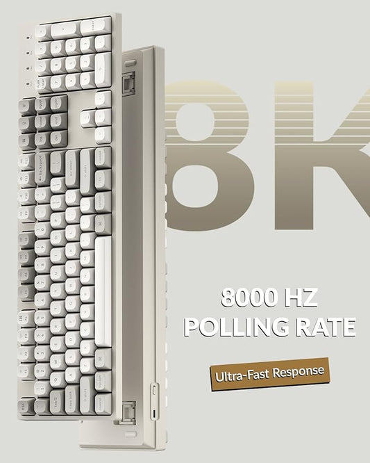 Keychron C2 Pro Wired Mechanical Keyboard with 8K Hz Polling Rate, Full Size Custom RGB Backlit Hot-Swappable, Non-Shine Through PBT Keycaps Compatible with Mac Windows Linux (Silent Red Switch)