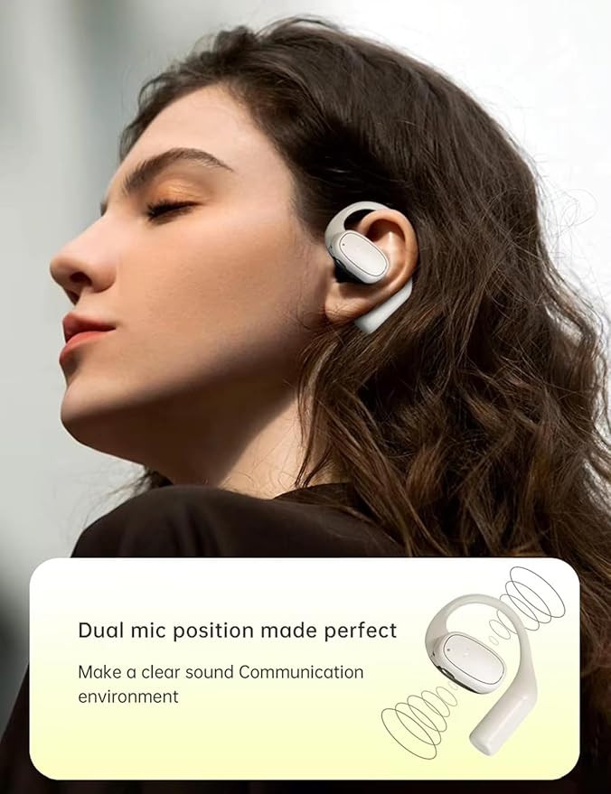 Open Ear Headphones Wireless Bluetooth 5.3 for Women Sweatproof IP54 • 28H Battery (8H+Case) • Dolby Sound • Ultra-Light Comfort for Workout Running