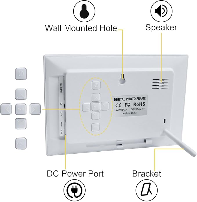 Digital Dementia Alarm Clock 8 inch Large Display, Electronic Calendar Clock with Day and Date for Elderly,3 Time Period Oversized Character Drug Reminders Clock for Dementia Elderly Patients