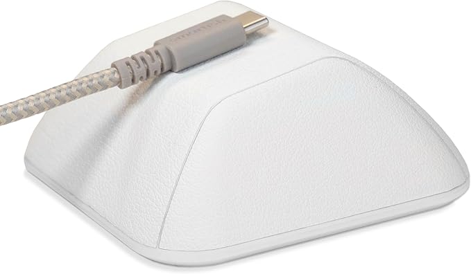 Smartish® Magnetic Cord Holder - Cable Wrangler Organizer with Magnet Clips for Charger Management on Desktop, Nightstand, or Side Table for All Cables, USB-C, Lightning Cables - Snow Day White