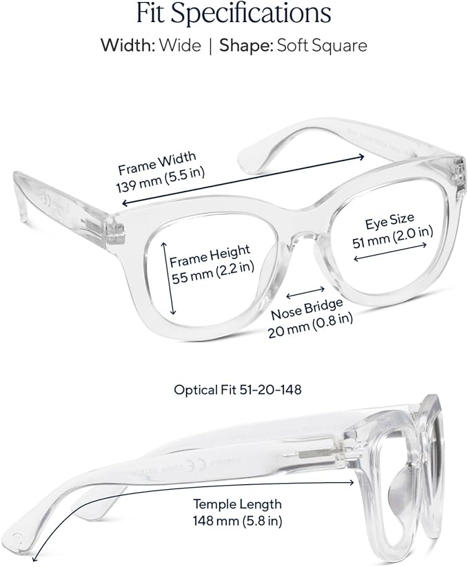 Peepers by PeeperSpecs Oprah's Favorite Center Stage Women's Oversized Blue Light Blocking Reading Glasses
