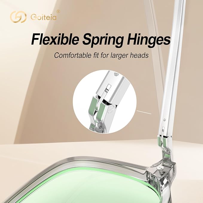 Goiteia Blue Light Glasses Men Women – Retro 70s Gaming Glasses for Anti Eyestrain, Comfortable for All-Day Wear