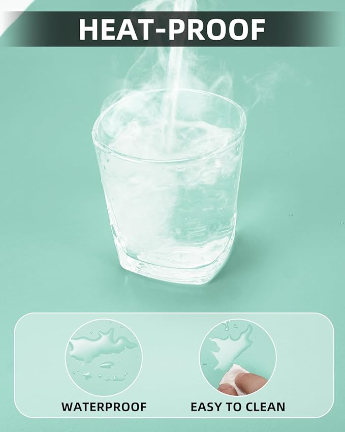 Leather Desk Pad Protector, Large Desk Mat, Mouse Pad, Non-Slip PU Leather Desk Blotter,Desk Cover mat,Desk mat for Keyboard and Mouse,Mat for Office&Home (Turquiose, 48" x 17")