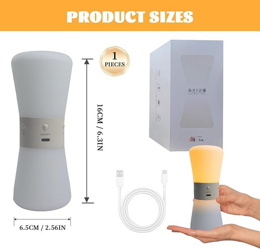 LED Adjustable Meditation Timer Hourglass with 1-99 Minutes preset | Pomodoro Technology Visual Hourglass and Productivity Silence Kids/Adult Time Management Tool | ADHD Dining Table Timer and Focus