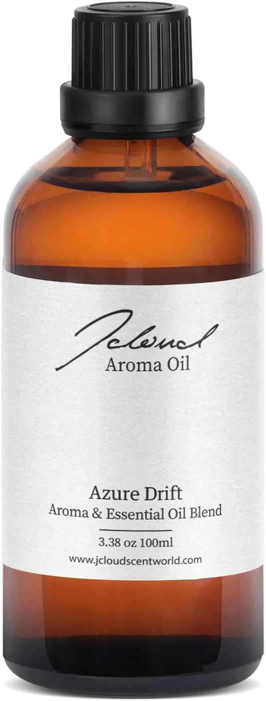 JCLOUD Azure Drift Hotel Diffuser Oil, Luxury Diffuser Oils Scents for Home, Natural Essential Oils for Cold-Air & Ultrasonic Diffuser Aromatherapy, Long Lasting Home Fragrance – 3.38 Fl Oz, 100mL