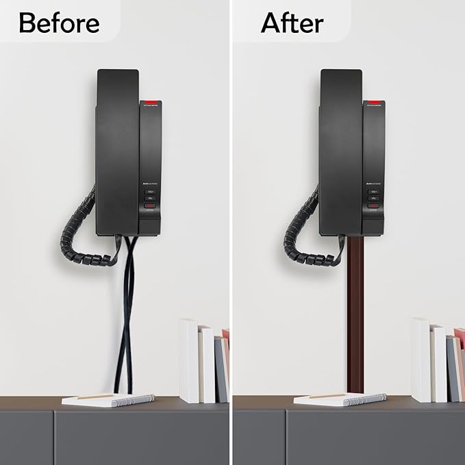 Rubber Bond TV Cord Hider Cable Protector - Strong Self Adhesive Wall Cord Cover Cable Hider - Low Profile Cable Management Wall Cord Concealer Cable Raceway