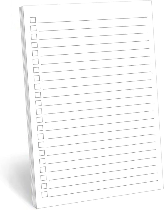 321Done to Do List Notepad - 50 Sheets (5.5" x 8.5") Daily to-Do's Notepad Tear Off, Planning Memo Pad, to Do List Checklist Organizing - Simple, Blank, Heavy Paper - Wide-Ruled - Made in USA