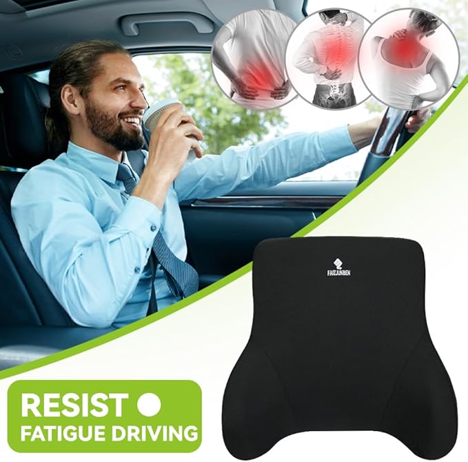 Lumbar Support Pillow, Memory Foam Cushion, Improve Posture and Relieve Low Back Pain, Lumbar Support for car Seats, Gaming Chairs, Office Chairs, wheelchairs