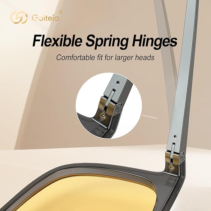 Goiteia Orange Blue Light Blocking Glasses-Retro 70s Blue Light Glasses for Men Women, Easier Sleep and Migraine Relief