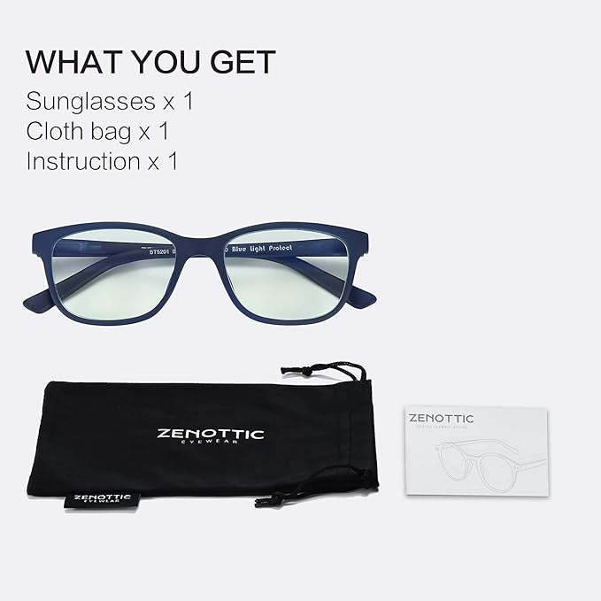 ZENOTTIC Kids Blue Light Blocking Glasses Anti Glare Lens Lightweight Frame Computer Eyeglasses for Boys and Girls