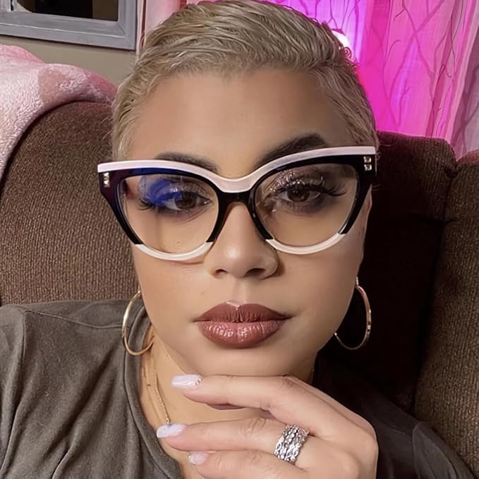 3 Pack Cat Eye Blue Light Blocking Glasses Non Prescription Frames for Women Fake Glasses Computer Game Glasses