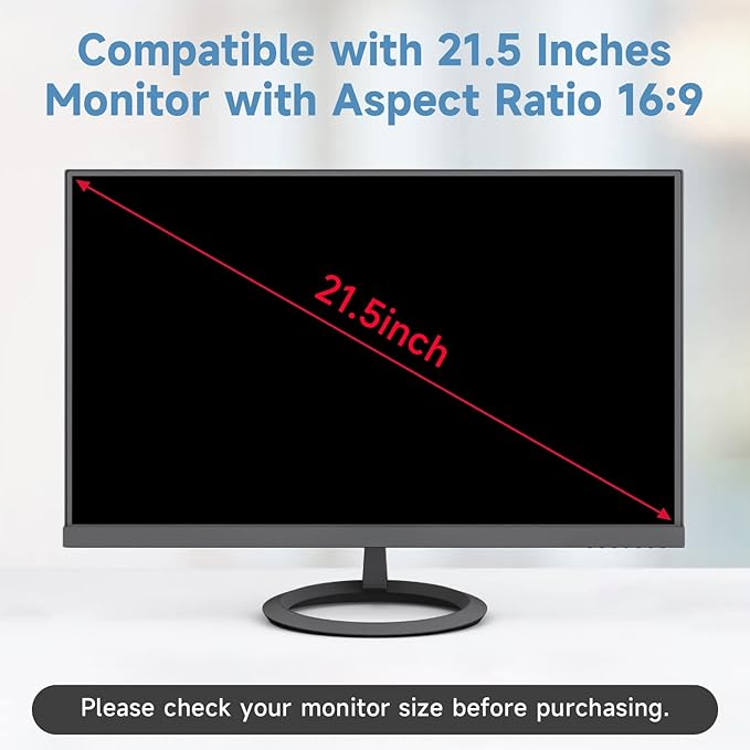 2 Pack 21.5 Inch Anti Glare Screen Protector, Eye Protection Anti Scratch Matte Screen Protector for 21.5 Inch with 16:9 Aspect Ratio Monitor Screen