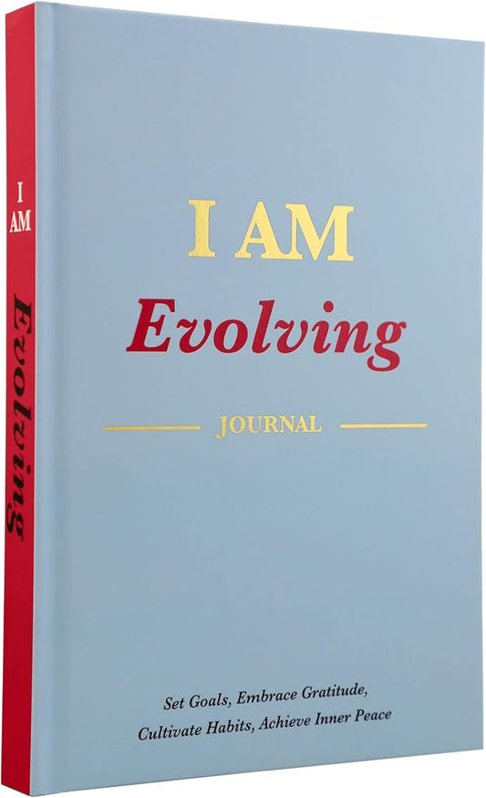 iAmEvolving Personal Growth Journal: Set Goals, Embrace Gratitude, Cultivate Habits, Achieve Inner Peace - Undated, A5, 288 Pages, Hardcover, Columbia Blue