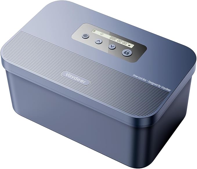 Safe Timed Lock Box, Phone Lock box with Timer Unplug from Phones, Video games, Social media, Snacks&Cravings,Self-Control Lockable Storage Box Boost Your Mental Health
