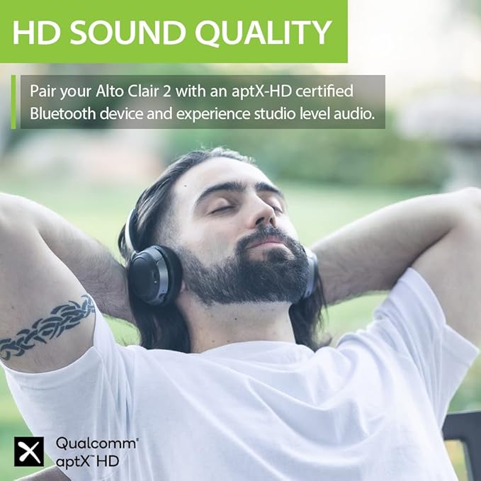 Avantree Alto Clair 2 - Multifunctional Bluetooth Headphones & Detachable Noise-Filtering Mic with Wired & Wireless Headset Modes, Dual Link Connectivity for PC, Computer & Phone, Clear Calls Anywhere