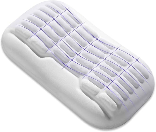 UnivoColors Ergonomic Mouse Wrist Rest,Latest 3.0 Wave Curve Design,High-Resilience Memory Foam Non-Slip Base,Reduces Wrist Fatigue,Ideal for Office Gaming & Long Hours of Use(Ivory)