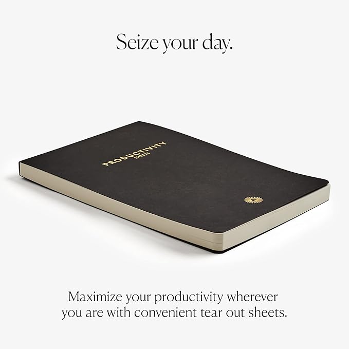 Intelligent Change 3-Month Productivity Planner Sheets and Tools for Time-Management and Mindfulness, Tear-Out To-Do List, A5 Undated Sheets, Black
