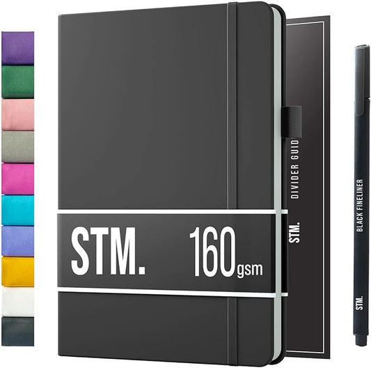 Bullet Dotted Journal Dot Grid Notebook | A5 Daily Journaling Notebooks for Personal Writing, Work, Women | 160gsm Thick Paper, Hard cover, Lay Flat Binding | 5x7 Journals Cuaderno Libretas de apuntes