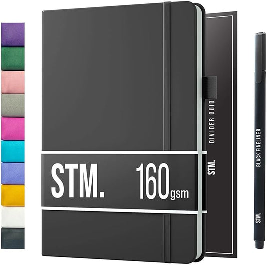 Bullet Dotted Journal Dot Grid Notebook | B5 Daily Journaling Notebooks for Personal Writing, Work, Women | 160gsm Thick Paper, Hard cover, Lay Flat Binding | B5 < 8.5 x 11 Cuaderno Libretas de apuntes